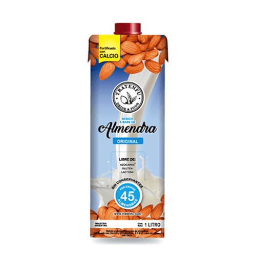 Leche de almendras, sin azúcar x 1lt